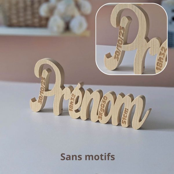 Prénom en sapin sans motifs