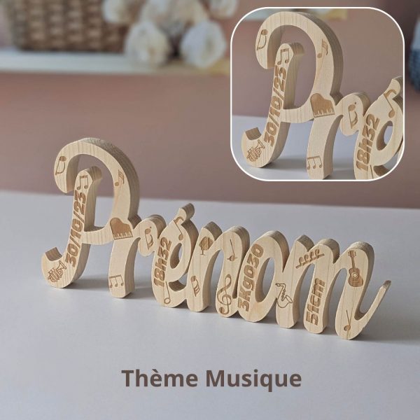 Prénom en sapin thème musique